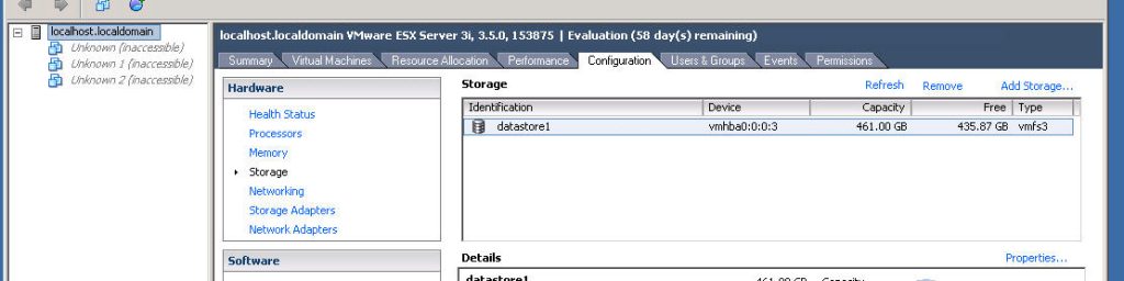 Persistent Storage Esx 1