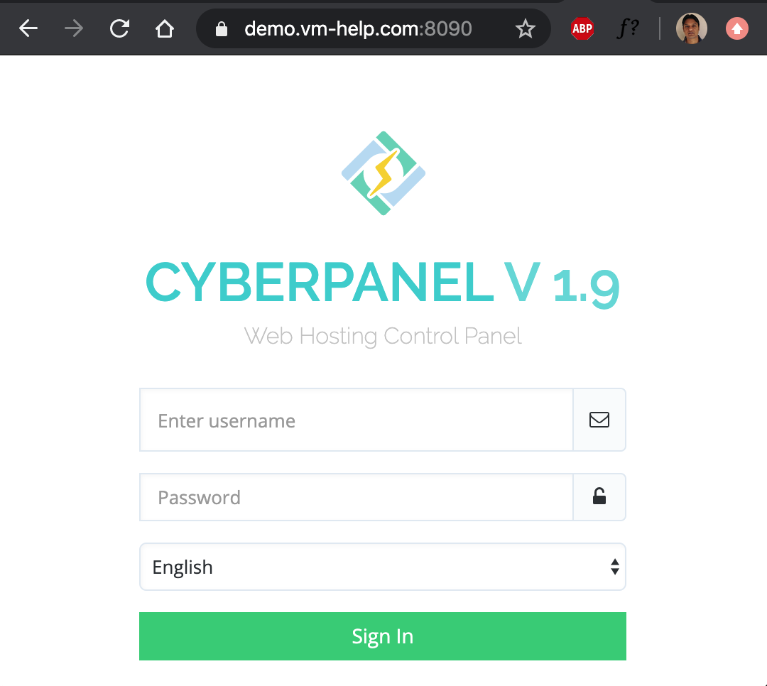 Accessing Cyberpanel Hostname Ssl