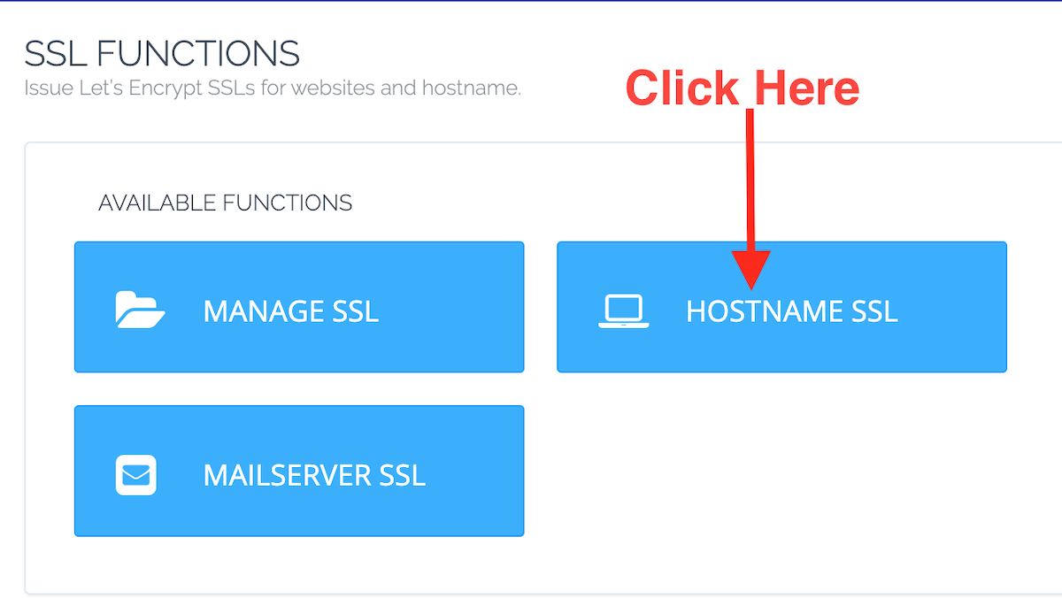 Cyberpanel Hostname Ssl